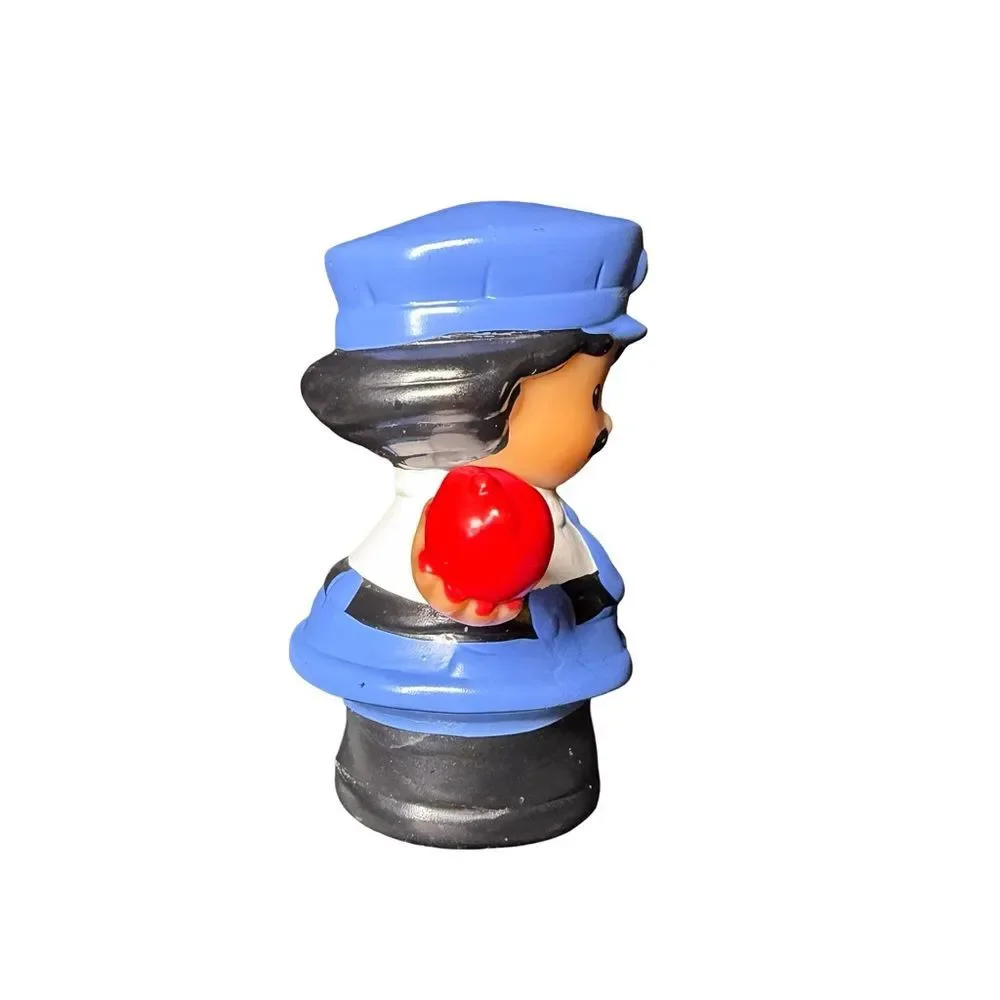 Fisher Price Little People Bus Driver Safety Patrol Man Mustache Apple Sign 2005